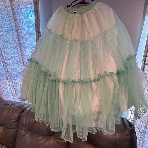 Wildlings WDW Well Dressed Wolf Teal
Ombre tulle Maxi Skirt Size 10 (big Kidd) - Picture 3 of 4